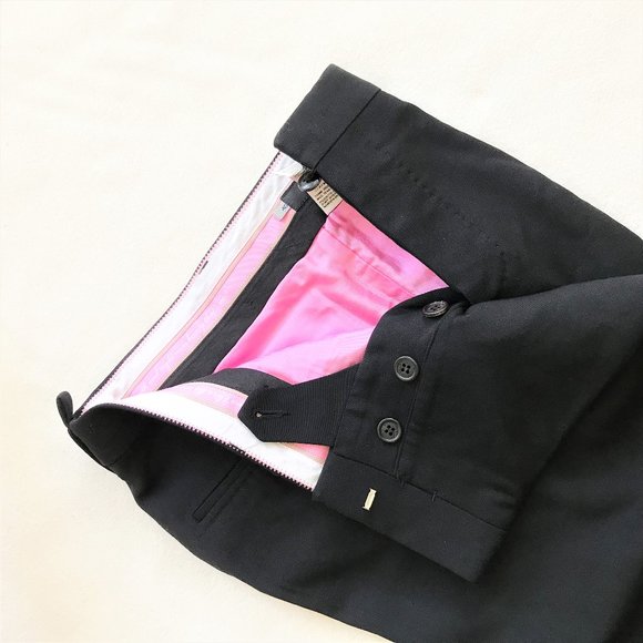 Dsquared2 Dsquared black wool trouser suit pants pink lining tapered skinny 40 - Picture 3 of 13